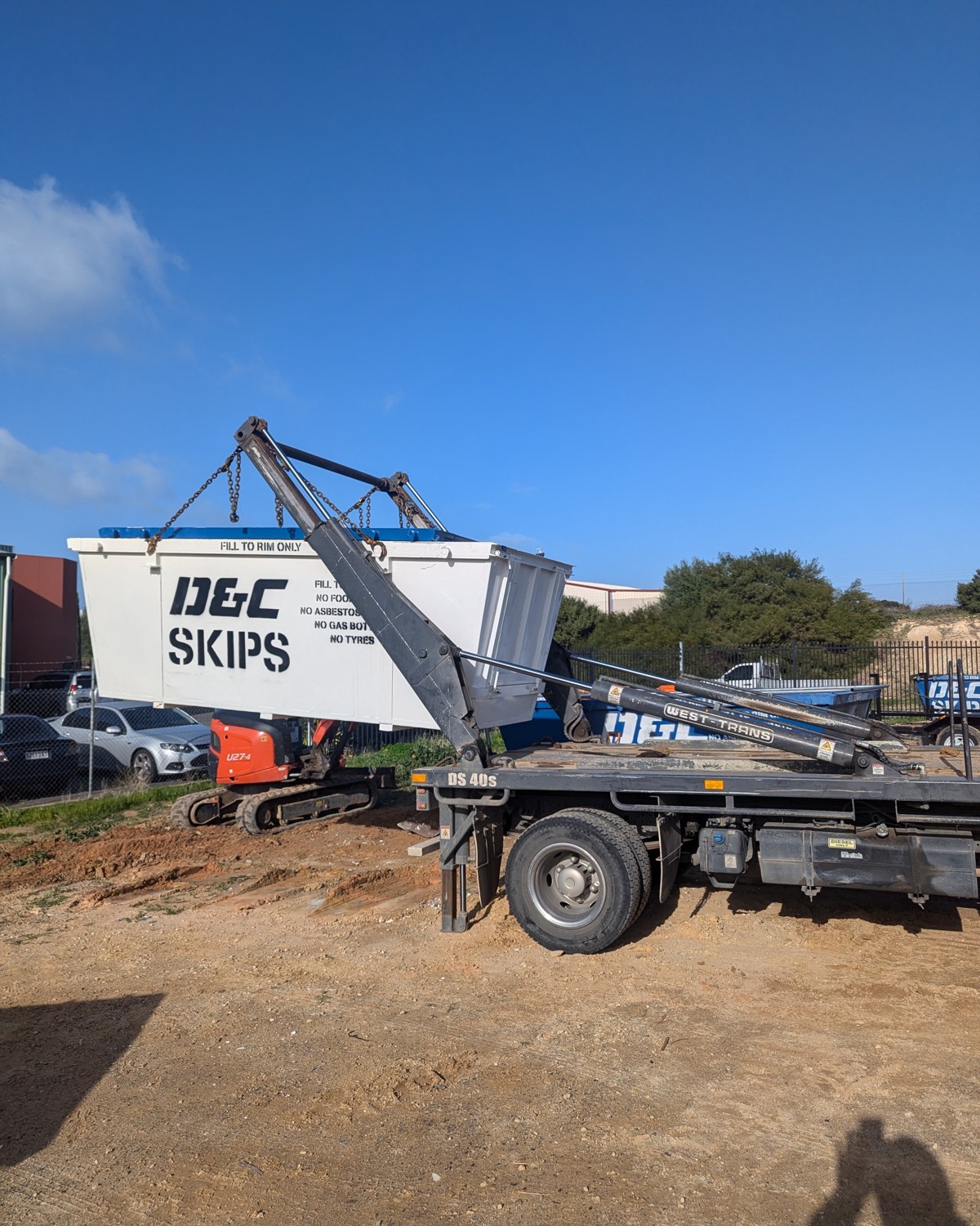 D&C Skip Bins Fuso truck